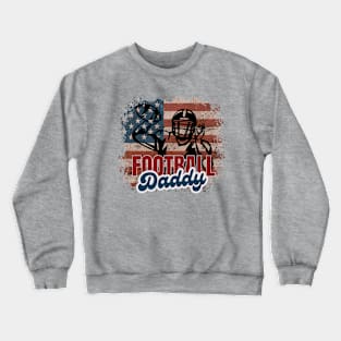 American Flag Football Daddy Crewneck Sweatshirt